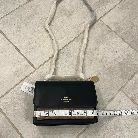 Coach Klare Crossbody Bag in Signature Canvas and Black Leather Purse CV978 - Picture 14 of 16